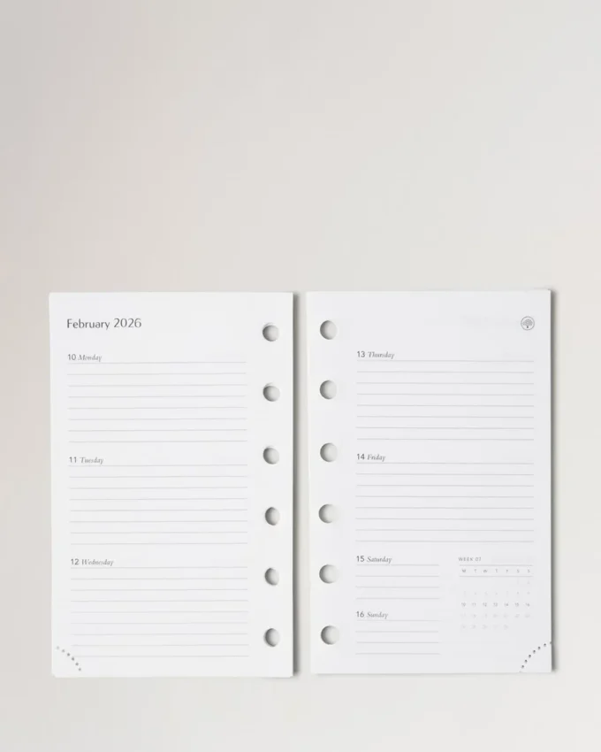 2026 Pocket Book Diary Insert White Paper Women