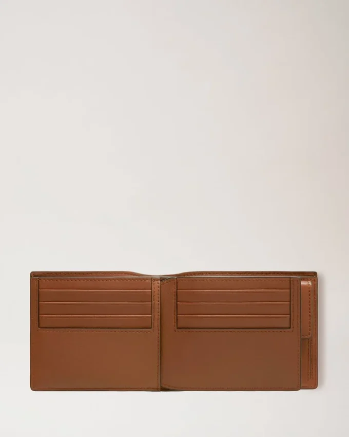 8 Card Coin Wallet Oak Small Classic Grain Family