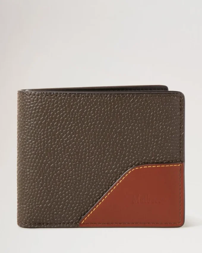 8 Card Wallet Mole & Cognac Bioveg Scotchgrain & Flat Calf