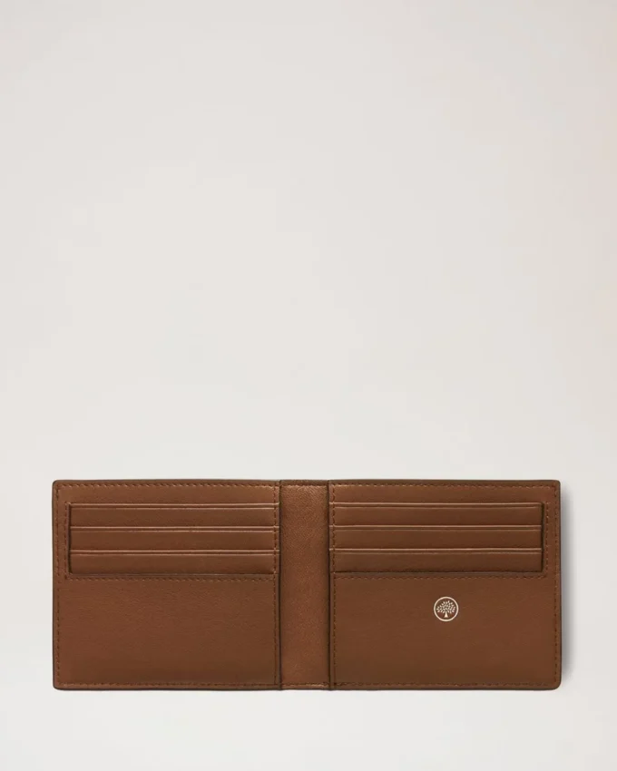 8 Card Wallet Oak Small Classic Grain Leather Family