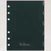 Agenda Contacts Dividers Insert Mulberry Green Paper