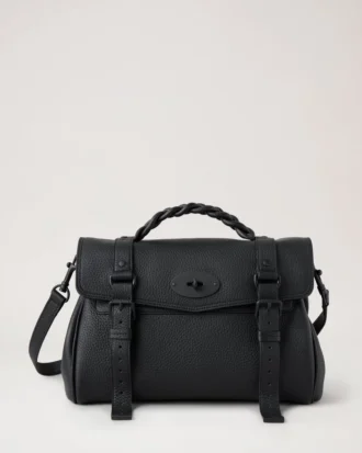 Alexa Black Heavy Grain Leather Family