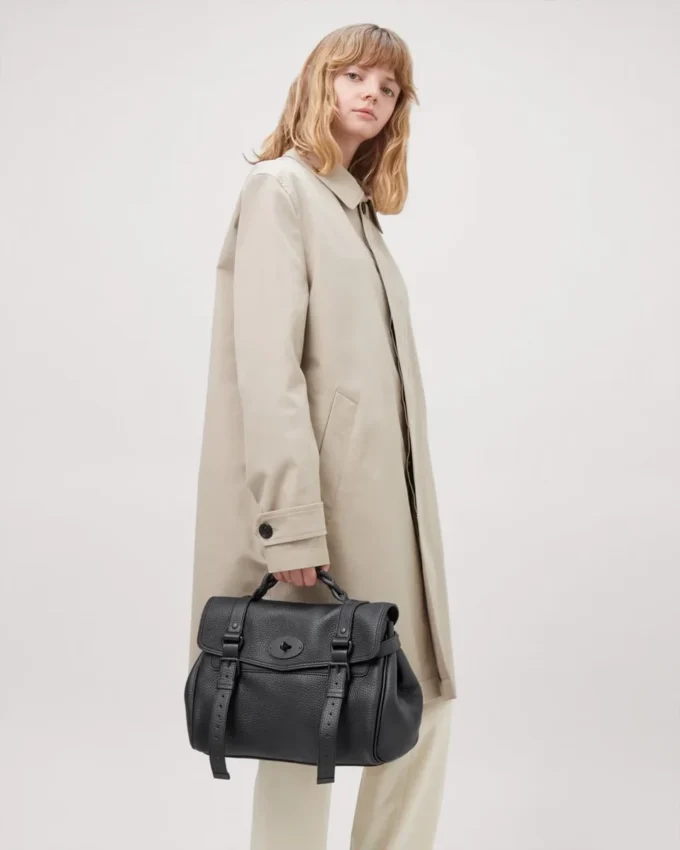 Alexa Black Heavy Grain Leather Family