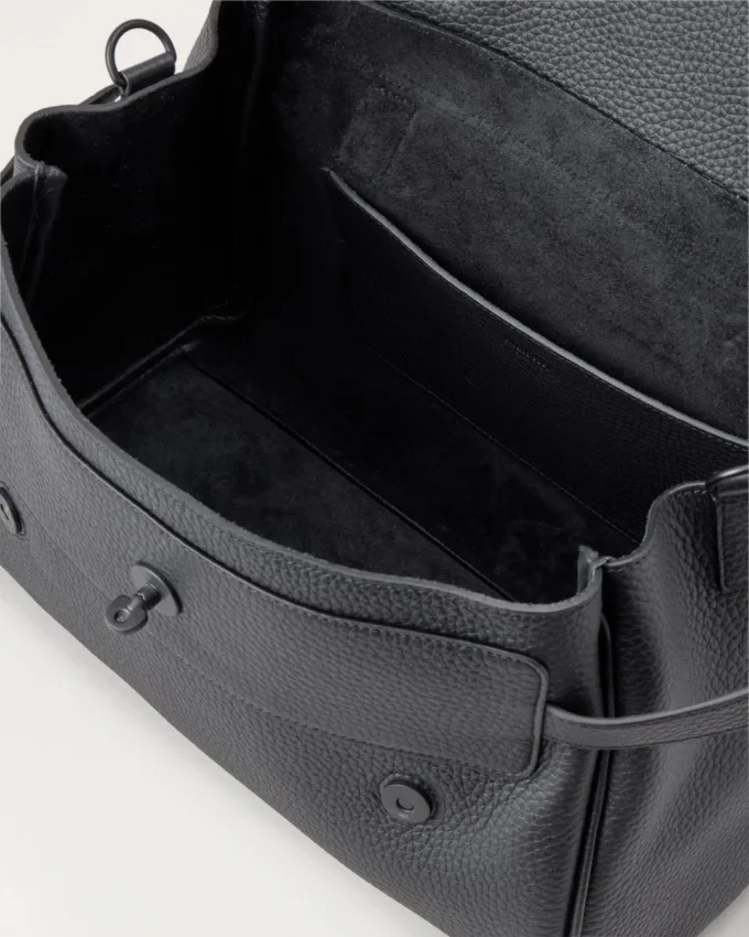 Alexa Black Heavy Grain Leather Family