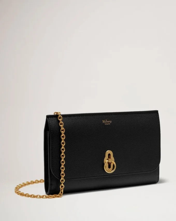Amberley Clutch Black Cross Grain Leather Amberley