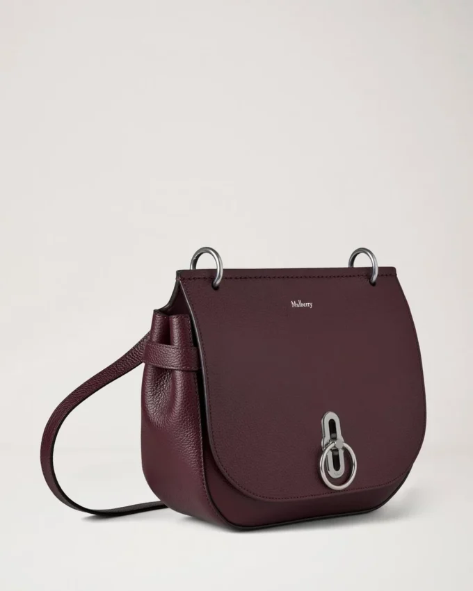 Amberley Satchel Black Cherry Small Classic Grain