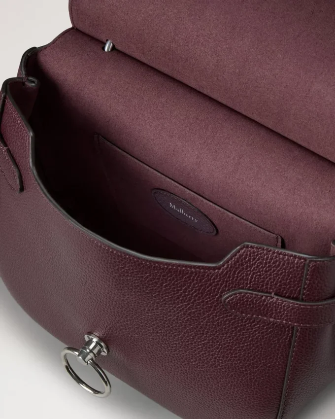 Amberley Satchel Black Cherry Small Classic Grain