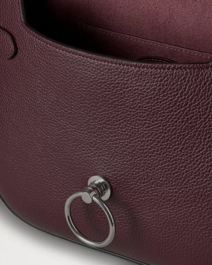 Amberley Satchel Black Cherry Small Classic Grain