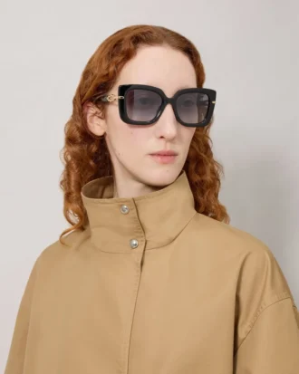 Amberley Square Sunglasses Black Bio Acetate Women