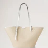 Basket Tote White Raffia Women