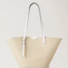 Basket Tote White Raffia Women