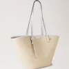 Basket Tote White Raffia Women