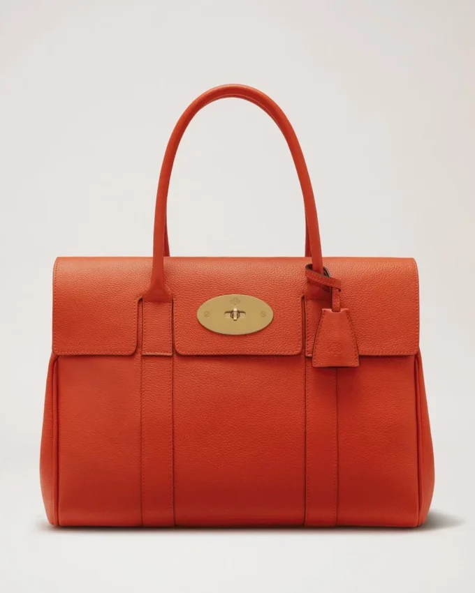 Bayswater Coral Orange Small Classic Grain Family