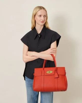 Bayswater Coral Orange Small Classic Grain Family