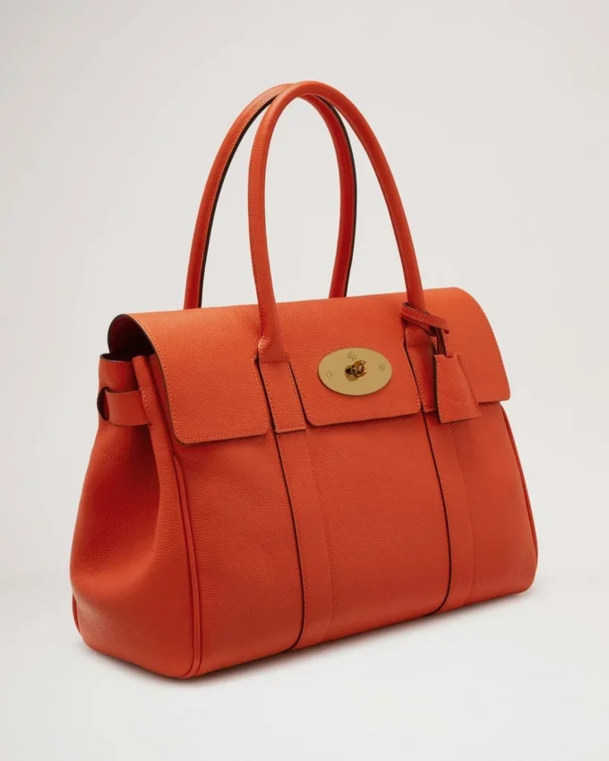 Bayswater Coral Orange Small Classic Grain Family