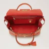 Bayswater Coral Orange Small Classic Grain Family