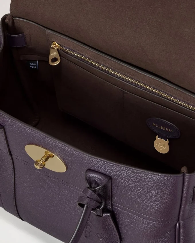 Bayswater Deep Aubergine Small Classic Grain Women