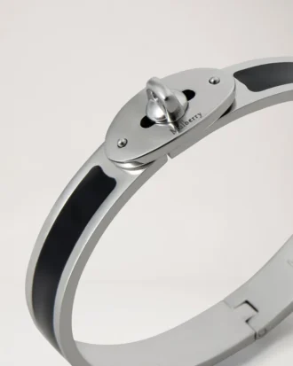 Bayswater Enamel Bracelet Black Stainless Steel & Enamel