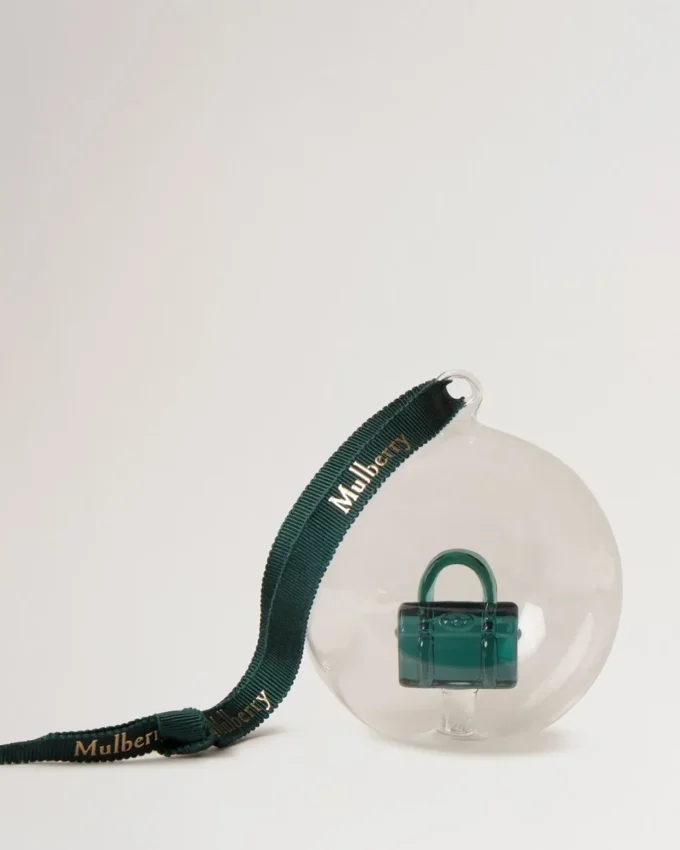 Bayswater Globe Bauble Mulberry Green Glass Little Luxuries