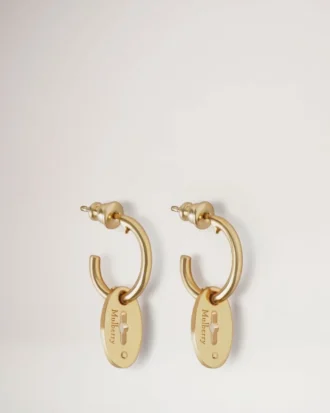 Bayswater Hoop Earrings Gold Plated Brass Women