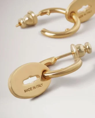 Bayswater Hoop Earrings Gold Plated Brass Women