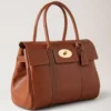 Bayswater in Oak Nvt Classic Tan Leather Bag Mulberry
