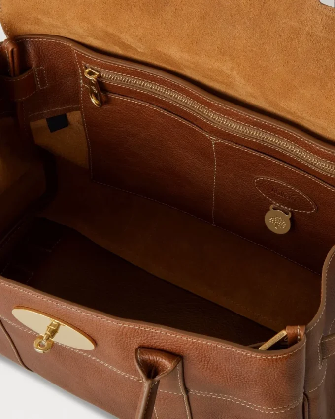 Bayswater in Oak Nvt Classic Tan Leather Bag Mulberry