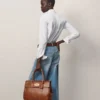 Bayswater in Oak Nvt Classic Tan Leather Bag Mulberry