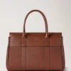Bayswater in Oak Small Classic Grain Leather Bag Mulberry