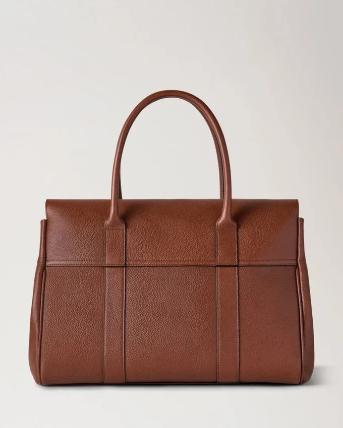 Bayswater in Oak Small Classic Grain Leather Bag Mulberry