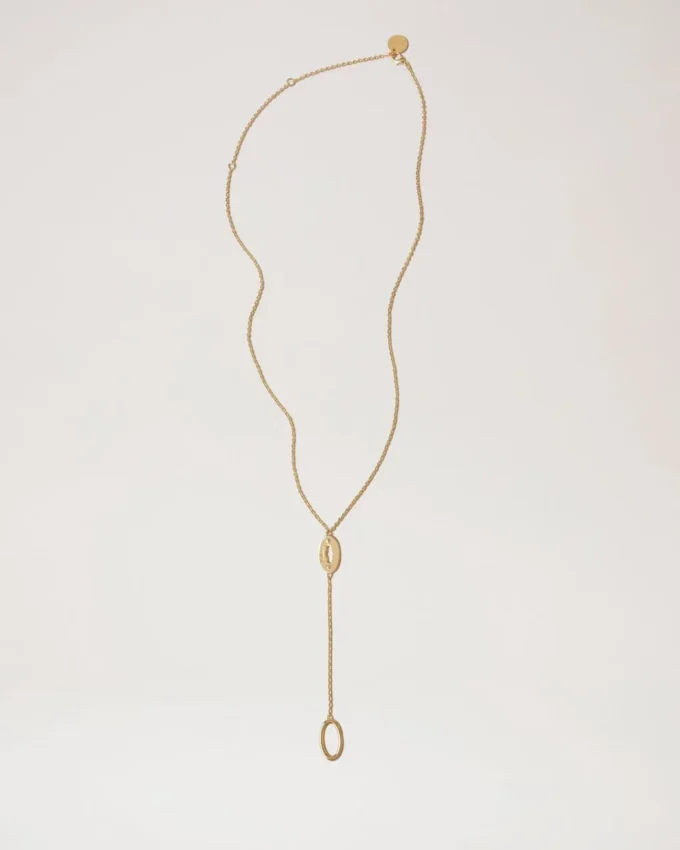 Bayswater Long Necklace Gold Plated Brass Women