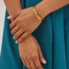 Bayswater Metal Slim Bracelet Gold Antique Style Metal