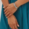 Bayswater Metal Slim Bracelet Silver Antique Style Metal
