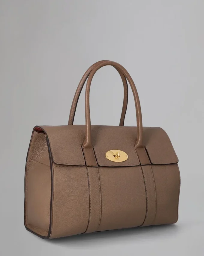 Bayswater Pre-Loved Taupe Classic Grain Pre-Loved Bags