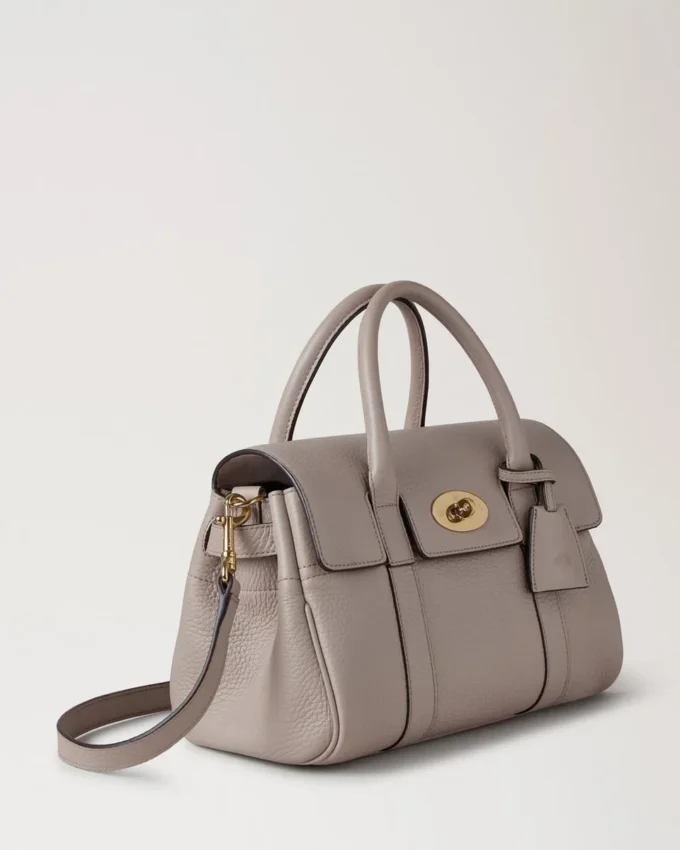 Bayswater Satchel Cashmere Taupe Heavy Grain Women