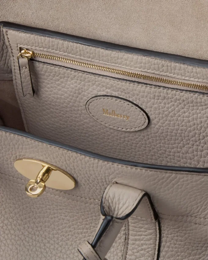 Bayswater Satchel Cashmere Taupe Heavy Grain Women