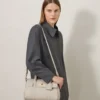 Bayswater Satchel Chalk Heavy Grain Women