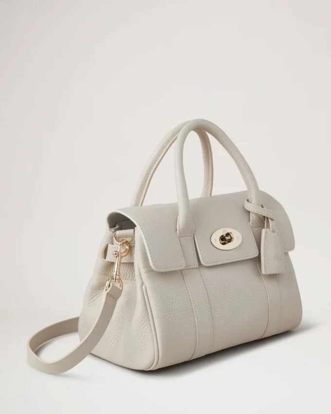 Bayswater Satchel Chalk Heavy Grain Women
