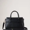 Bayswater Satchel in Black Small Classic Grain Mulberry