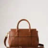 Bayswater Satchel in Oak Nvt Leather Shoulder Bag Mulberry