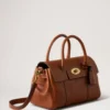 Bayswater Satchel in Oak Nvt Leather Shoulder Bag Mulberry