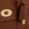 Bayswater Satchel in Oak Nvt Leather Shoulder Bag Mulberry