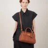 Bayswater Satchel in Oak Nvt Leather Shoulder Bag Mulberry