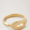 Bayswater Small Ring Gold Plated Brass Women