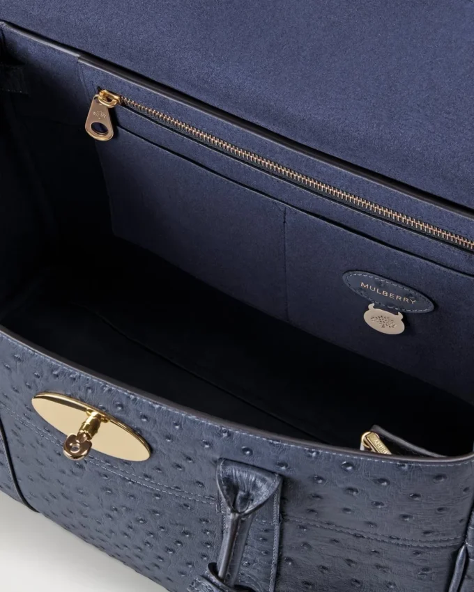 Bayswater Stormy Blue Ostrich Women
