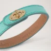 Bayswater Thin Bracelet Marina Blue Small Classic Grain & Brass