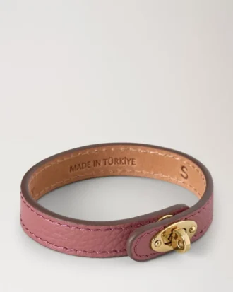 Bayswater Thin Bracelet Pink Scrumpy Small Classic Grain & Brass