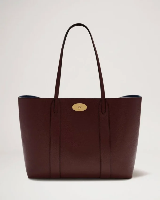 Bayswater Tote in Burgundy Small Classic Grain Leather Mulberry