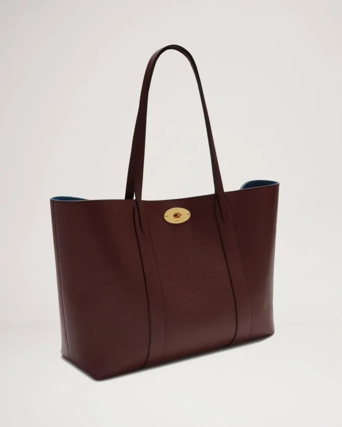 Bayswater Tote in Burgundy Small Classic Grain Leather Mulberry