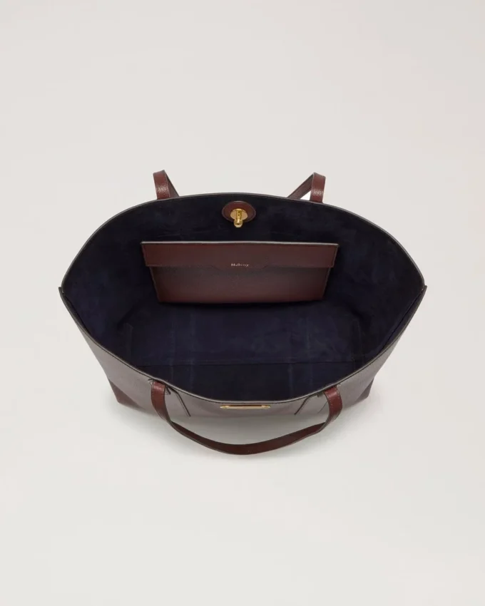 Bayswater Tote in Burgundy Small Classic Grain Leather Mulberry